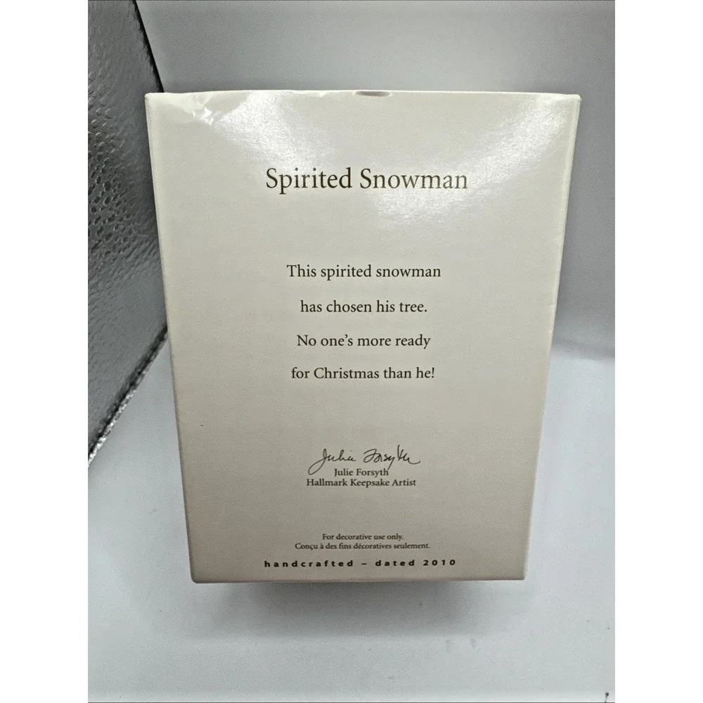 Hallmark Keepsake‎ Ornament Spirited Snowman NIB-2010
